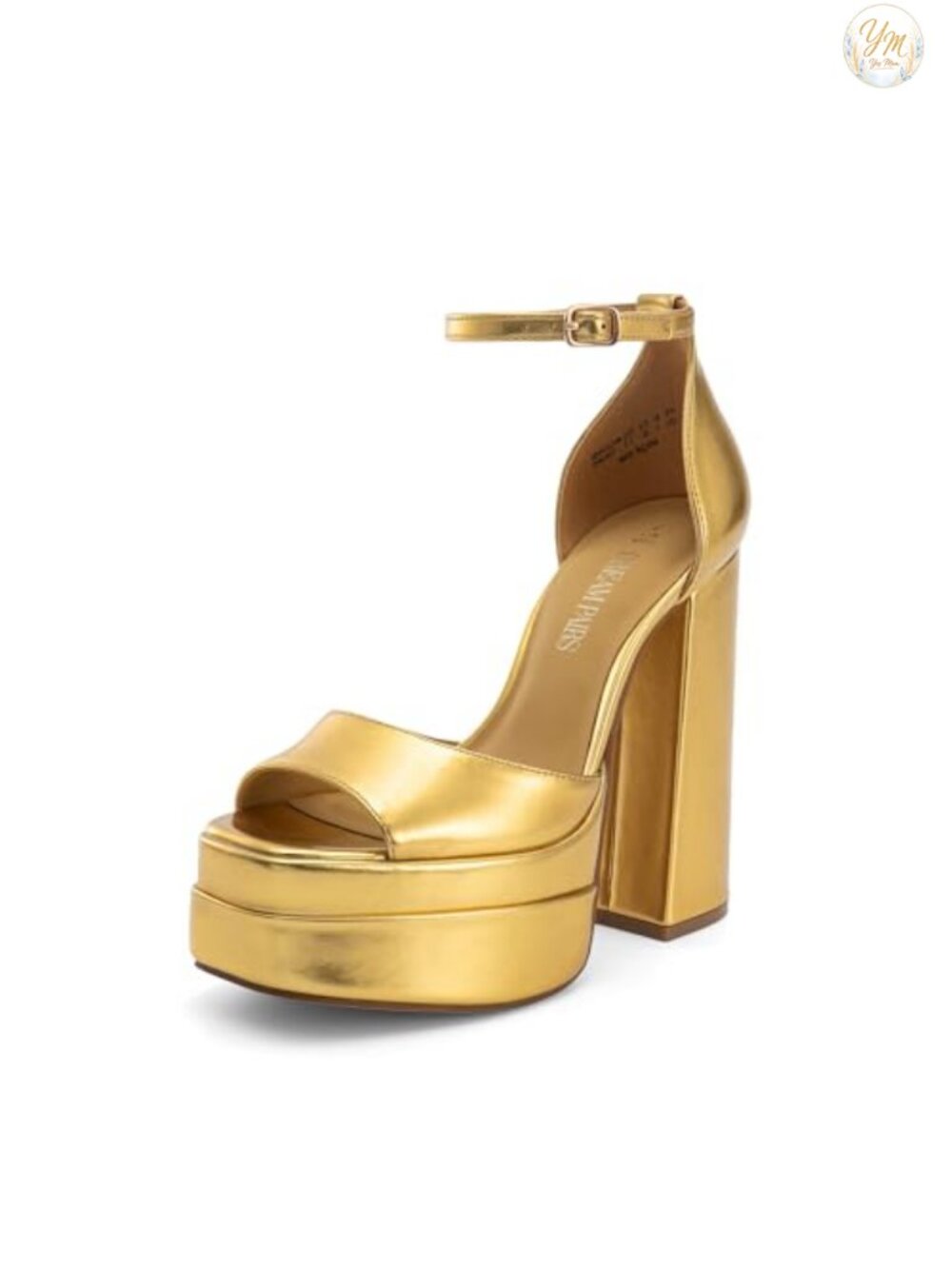 Women's Platform Chunky Block Heeled Sandals Square Toe Ankle Strap